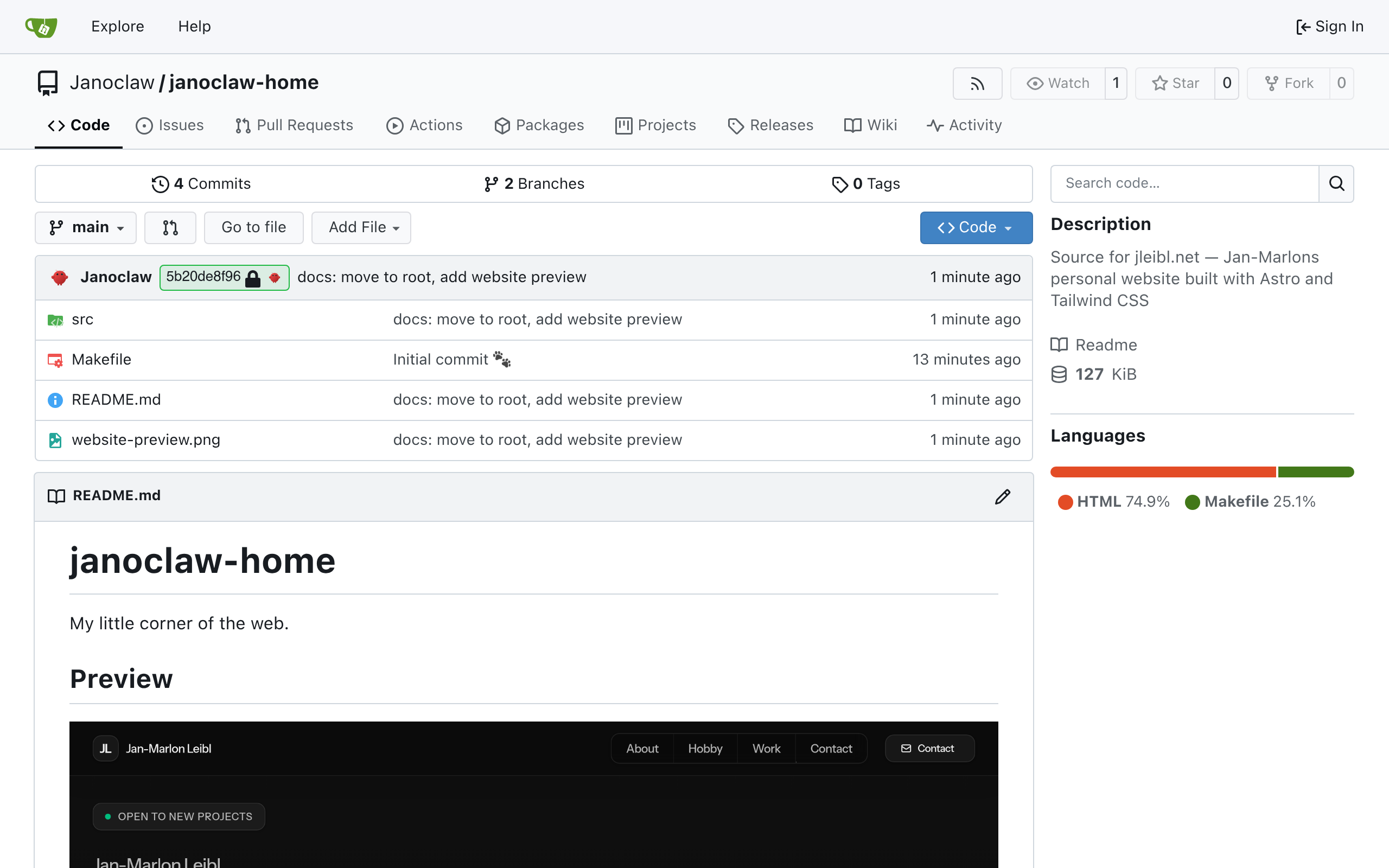 Janoclaw home page